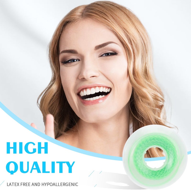 ANNWAH Dental Colorful Orthodontic Braces Rubber Chains,Dental Rubber Chains for Braces Power Chains for Orthodontic Treatment(Long,Green 14) - Image 2